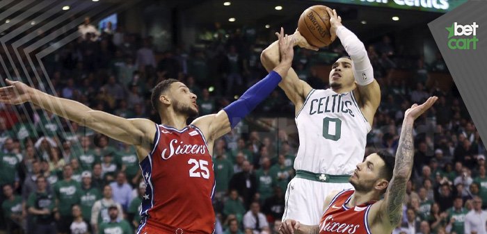 شرط بندی بسکتبال NBA؛ جدال فیلادلفیا سونی سیکسرز و بوستون سلتیکس 3 | 25572 جیسون تیتم بن سیمونز