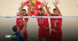دفاع سه نفره تیم ملی والیبال ایران مقابل صربستان در مسابقات قهرمانی جهان ۲۰۲۵